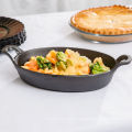 Cast Iron 15*9.5*3cm Oval Baking Roasting Dish Cooking Pan